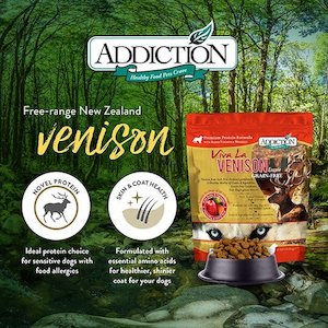 Addiction: Addiction Viva La Venison Cat, Complete & Balanced, Novel Protein Dry Cat Food