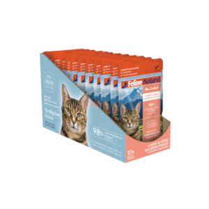 Eofy 25 Off: Feline Natural Grain-Free 85g Pouches for Cats - Lamb & King Salmon