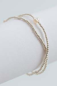 Jewellery: Double Wrap Pearl Bracelet | Silver