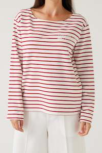 Satellite Tee | Red Stripe