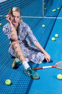 The Racquet Club Collection: Julia Dress | Blue Mandala