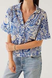 Volley Top | Blue Mandala