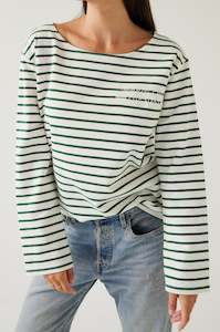 The Racquet Club Collection: Satellite Tee | Green Stripe