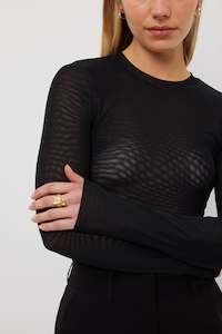 Sample Sale: Mesh Top | Black Mesh