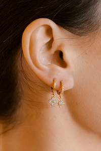 The Holiday Edit 2025: Flower Huggie Earrings | Gold