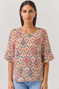New Arrivals: Narelle Top | Mocha Ikat