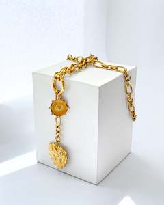 O-Link Chain Necklace | Gold Heart