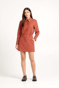 New Arrivals: Goldie Mini Skirt | Brick Plaid