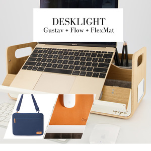 Desk Sharing And Office Bags: DeskLight: Original + Flow + FlexMat