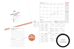 Koha: 2024 Sample - Bilingual Monthly Planner- Landscape