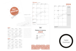 Koha: 2024 Sample - Bilingual Monthly Planner- Portrait