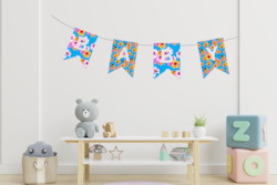 Free Digital Downloads: Blue & Yellow Floral DIY Alphabet Bunting Kit