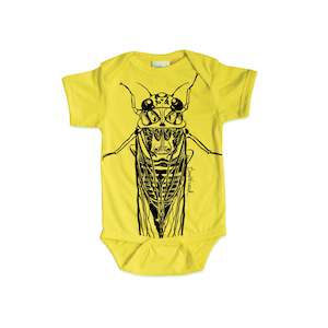 Cicada Collection: Cicada/kihikihi-wawā Organic Cotton Baby Onesie