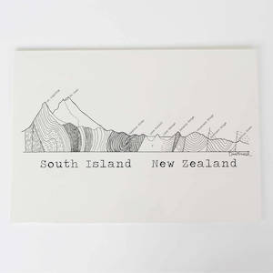 South Island Cross Section Collection: South Island Cross Section Art Print