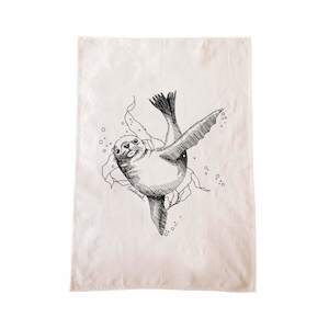 Nz Sea Lion Collection: Sea Lion Tea Towel