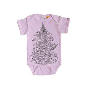 Silver Fern Ponga Collection: Silver fern/ponga Organic Cotton Baby Onesie