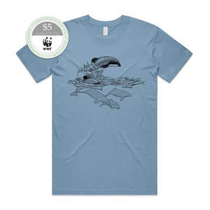 Single Colour Adult T Shirt: Māui dolphin T-shirt