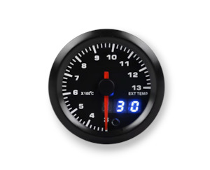 Turbo Bits: EGT 300-1300C Range Gauge 52mm Dual Display - Electronic - Multi Color