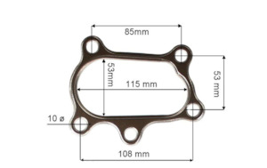 Turbo Gaskets: Nissan VQ25DET turbocharger outlet gasket - MLS - Permaseal