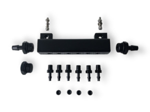 Intercoolers Piping: Aluminum Turbo Wastegate Boost Vacuum Intake Manifold 6 Port 1/8 NPT