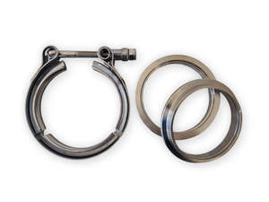 Exhaust: V-BAND CLAMP SET - STEPPED FLANGE