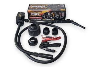Fuel System: Aeroflow Fluid Transfer Pump for Milwaukee / DeWalt Lithium Battery Suits 20L Jug. Manual Trigger Nozzle. 18.9 L/min Max Flow Rate
