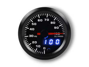 Oil Pressure Gauge (0-100PSI) 52mm Dual Display - Electronic - Multi Color GAUGE&hellip;