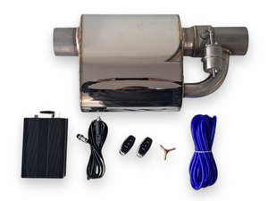Exhaust: Universal 3.0in ( 76mm ) Exhaust Muffler with Electronic Valve