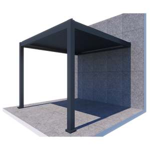 Louvre Roofs Patio Covers: ShadeTec 3m x 3m Louvre Roof Wall Mounted System