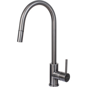 Aurora Gunmetal Gooseneck Pullout Mixer