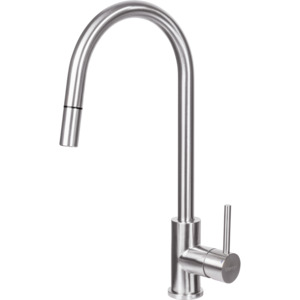 Stainless Steel Gooseneck Pullout Mixer