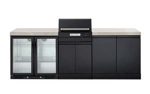 Crossray TCEK-17 eXtreme Electric Outdoor BBQ Kitchen with Double Door Fridge