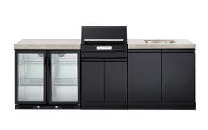 Crossray TCEK-18 eXtreme Electric Outdoor BBQ Kitchen with Sink & Double Door Fridge