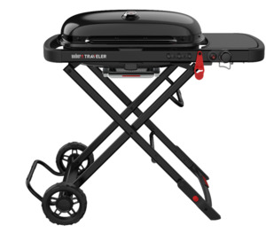 Weber: Weber Traveler Stealth BBQ with Half Hotplate