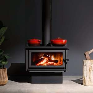 Heating Cooling: Metro LTD Mega Rad Base Wood Fire