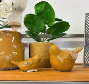 Ceramic Bird - Mustard