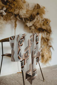 Homewares: Hawaiiki Pepi - Tino Niho 100% Knitted Cotton Blanket - Brown