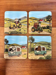 Crystal Ashley - Kiwi Country Coaster Set