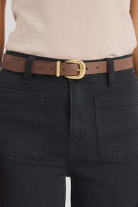 Accessories: Among the Brave - Brown Leather Belt