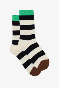 Womens Socks: Antler - Sock - Green Top Stripe