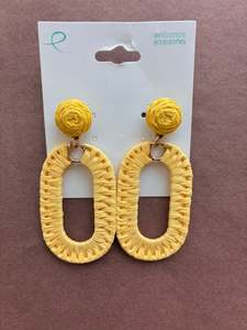 Earrings: Enhance - Earrings - Abeni Yellow