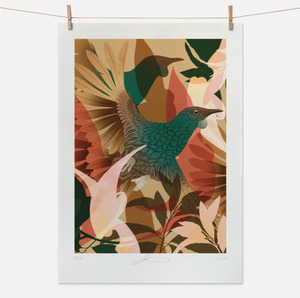 Tena Koe Cards: Tūī Whenua Boutique Print A4