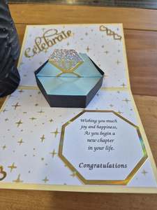 Tena Koe Cards: CBF - pop out - Congrats engagement ring