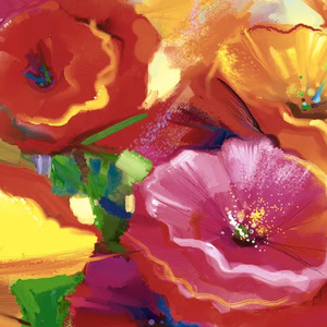 Serviettes: UZ - Serviette - Abstract Floral