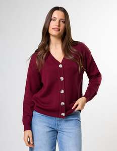 Stella + Gemma Oxblood Academy Cardigan