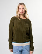 Stella & Gemma Cable Crew Khaki