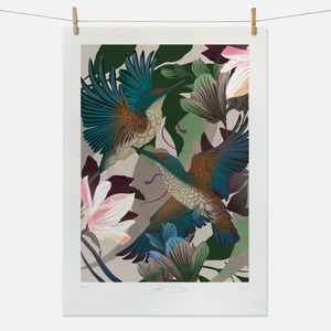 Artwork: Flox - Evolution Kingfishers Boutique Print A4