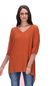 Pretty Basic: Pretty Basic - Sammie Tunic - Rust Shade