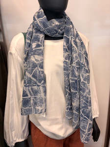 Scarf: Enhance - Ice Blue Print Scarf