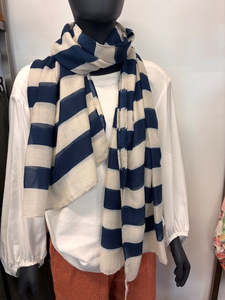 Scarf: Stella + Gemma - Navy Stripe Scarf